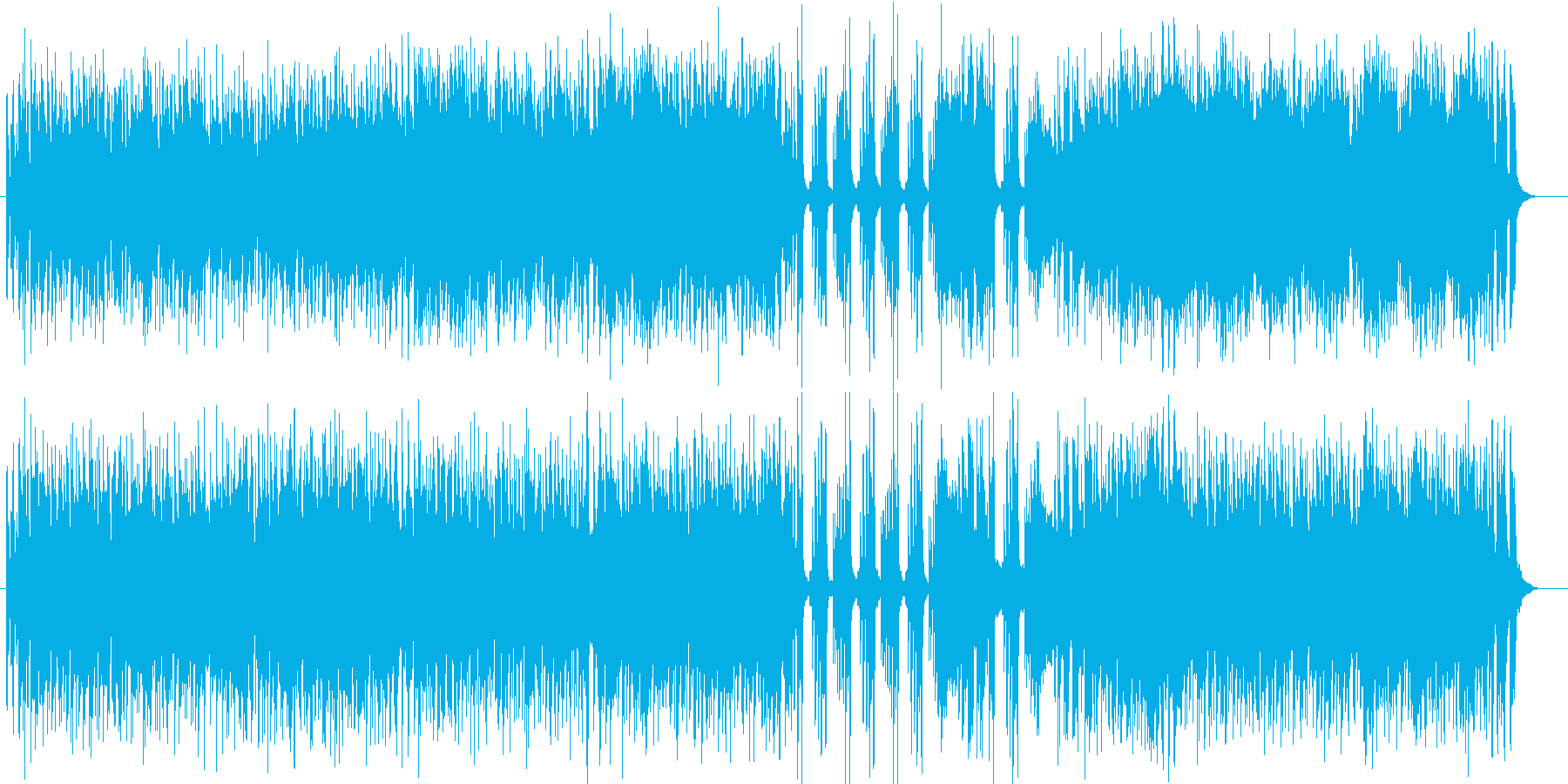 明るくて爽やかなサンバの曲の再生済みの波形