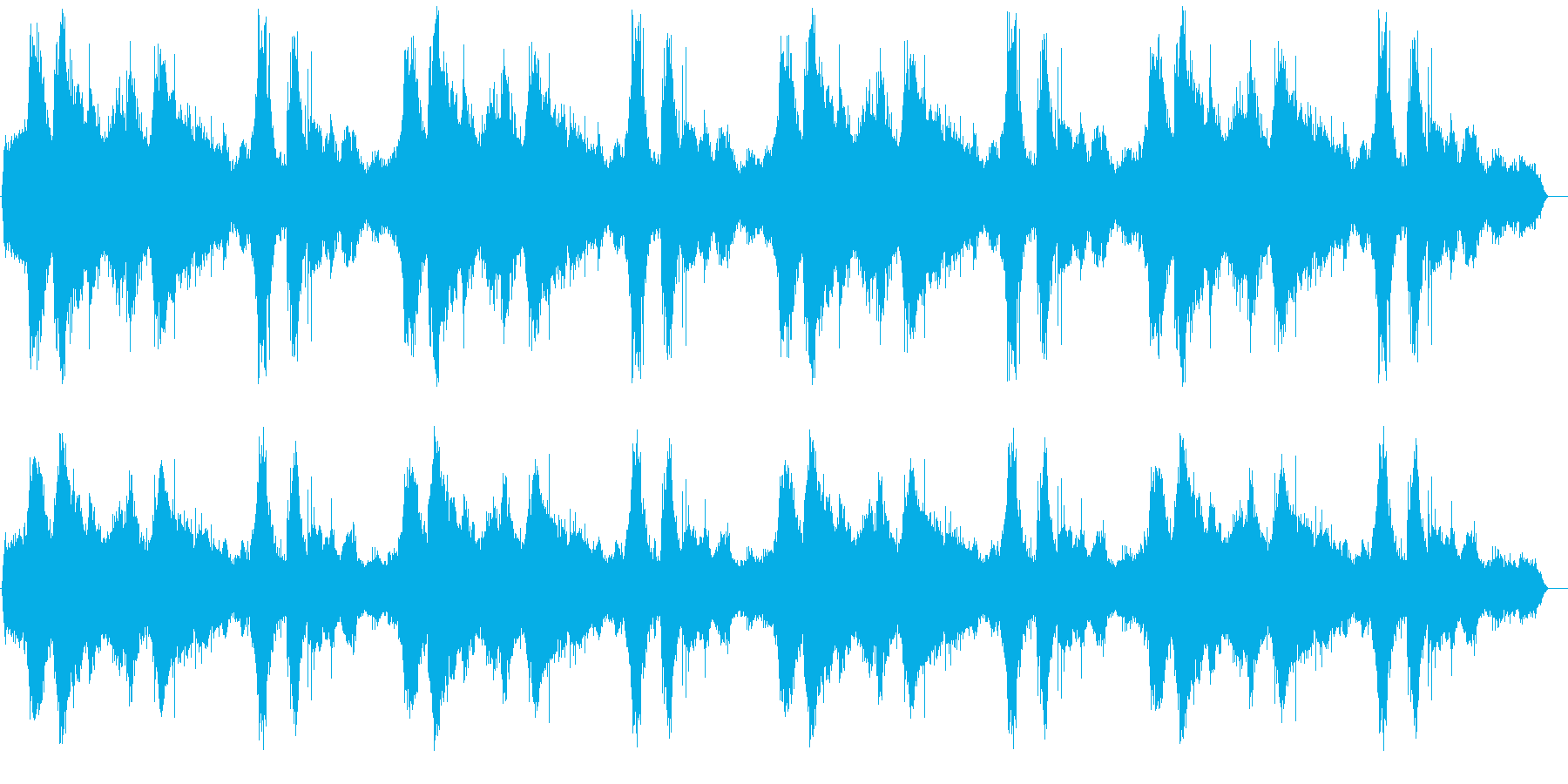 海の波の音を臨場感たっぷりに聞かせるこ…の再生済みの波形