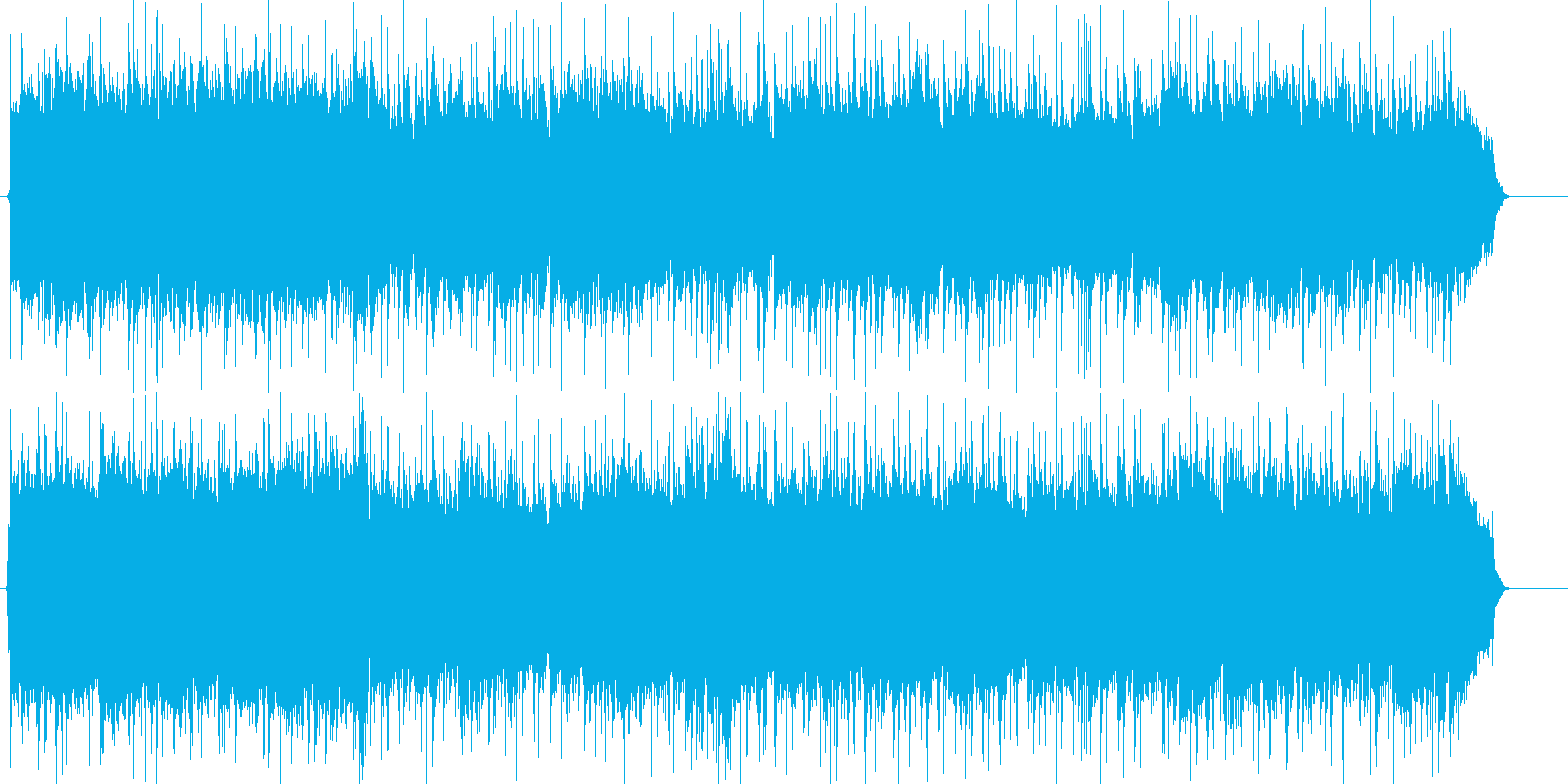 ギターメインの元気なポップロックの再生済みの波形