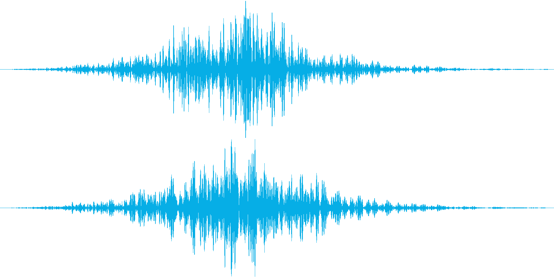 フォンオンオンオン(接近、余韻有り)の再生済みの波形