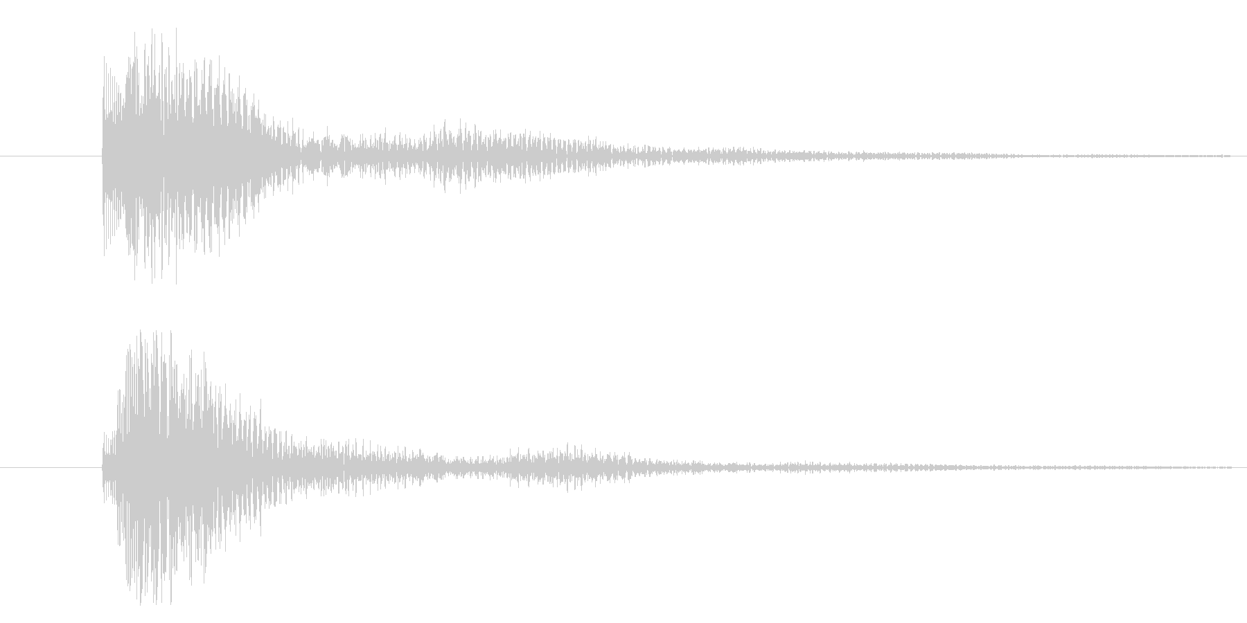 ボタンを押した時の決定やクリック音ですの未再生の波形