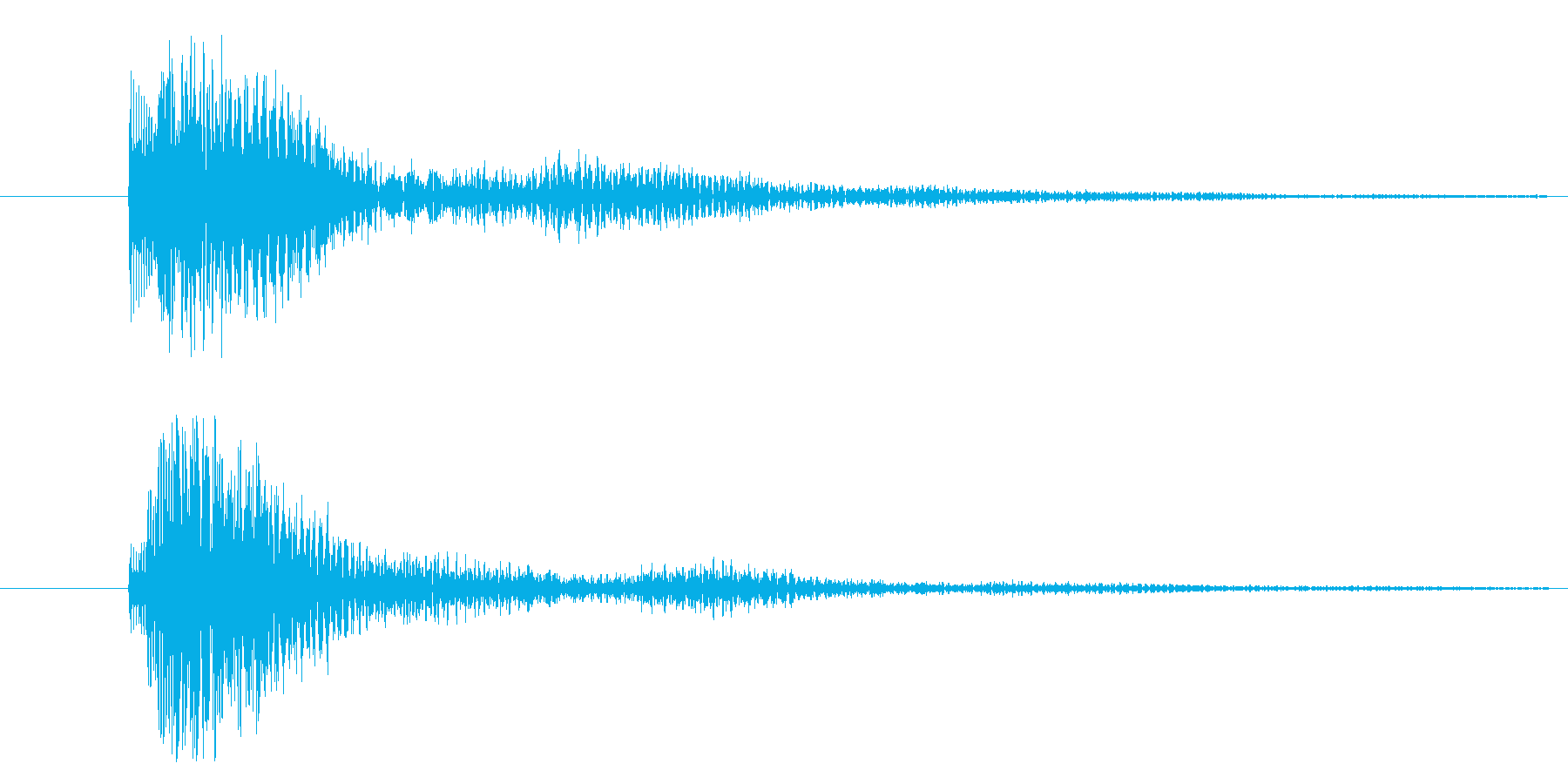 ボタンを押した時の決定やクリック音ですの再生済みの波形