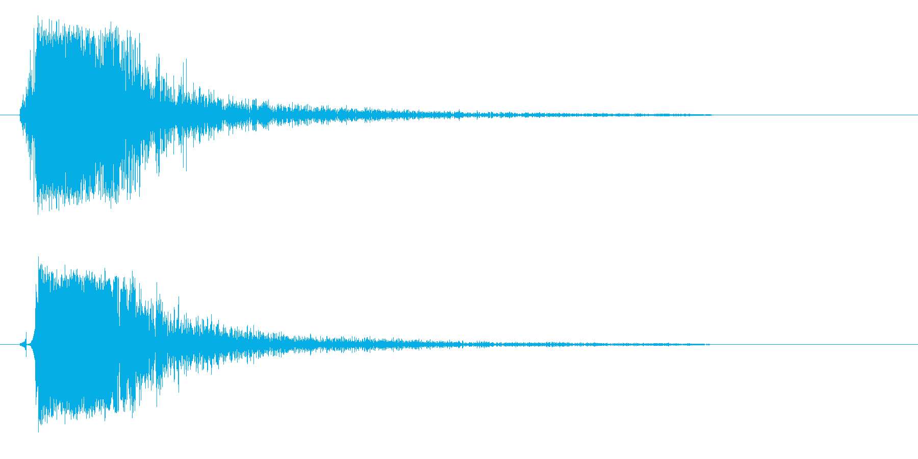 パンッ (乾いた衝撃音)の再生済みの波形