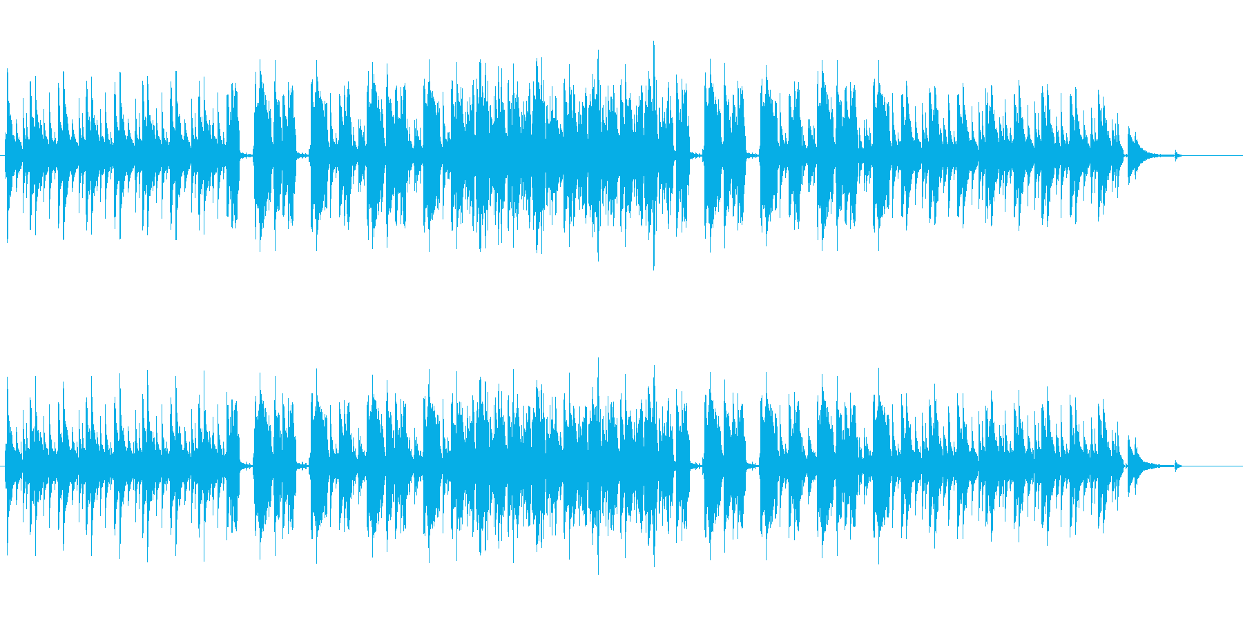 疾走感のあるJAZZの再生済みの波形