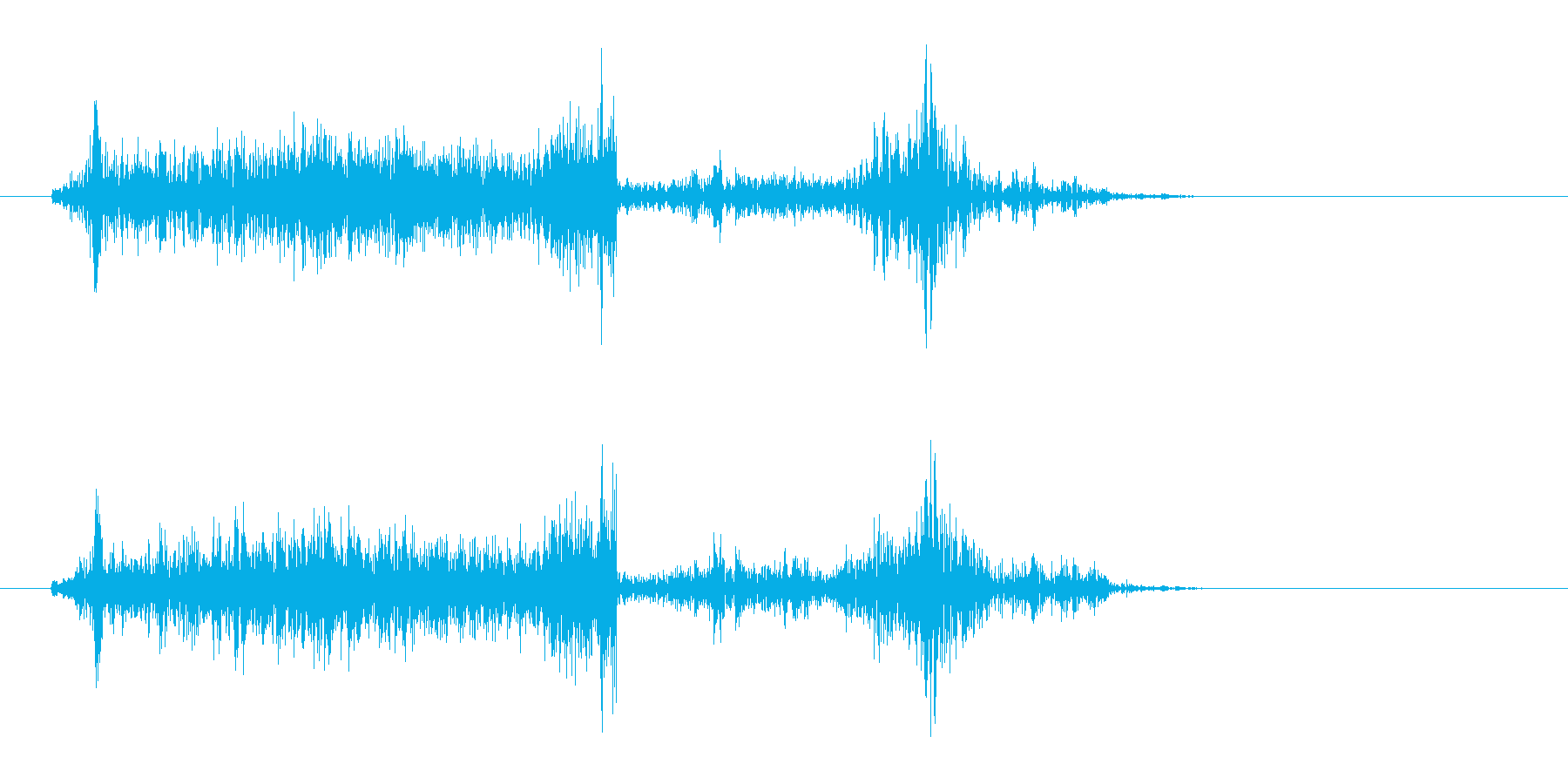 ビリリッ(紙が動く音)の再生済みの波形