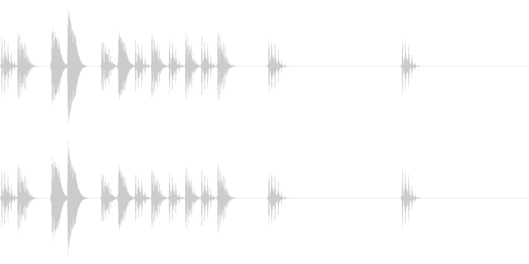 ダッシュ音の未再生の波形