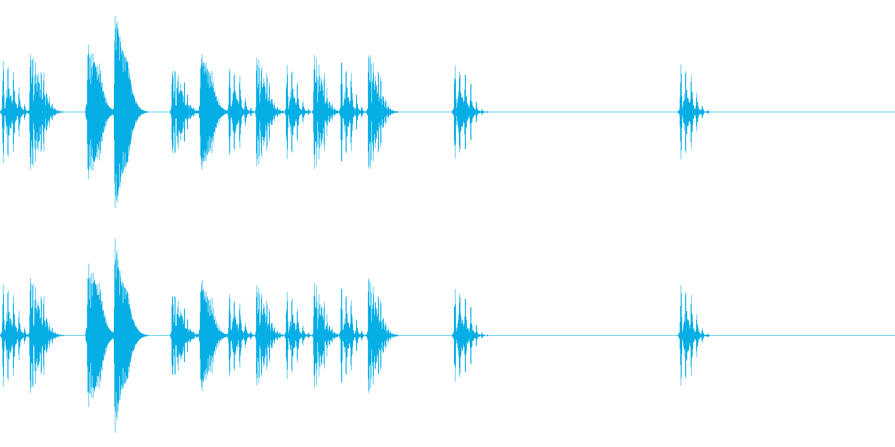 ダッシュ音の再生済みの波形
