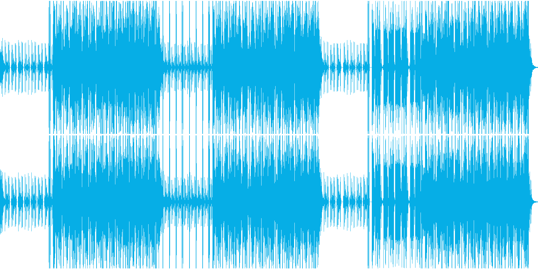 密林の中をイメージした曲の再生済みの波形