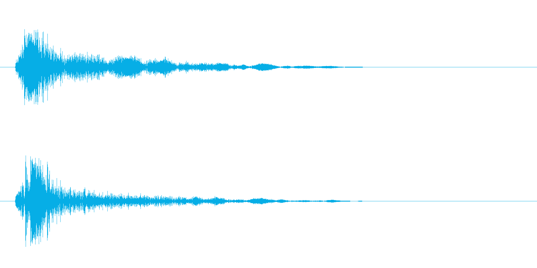 チャッ(着火音のような低音)の再生済みの波形