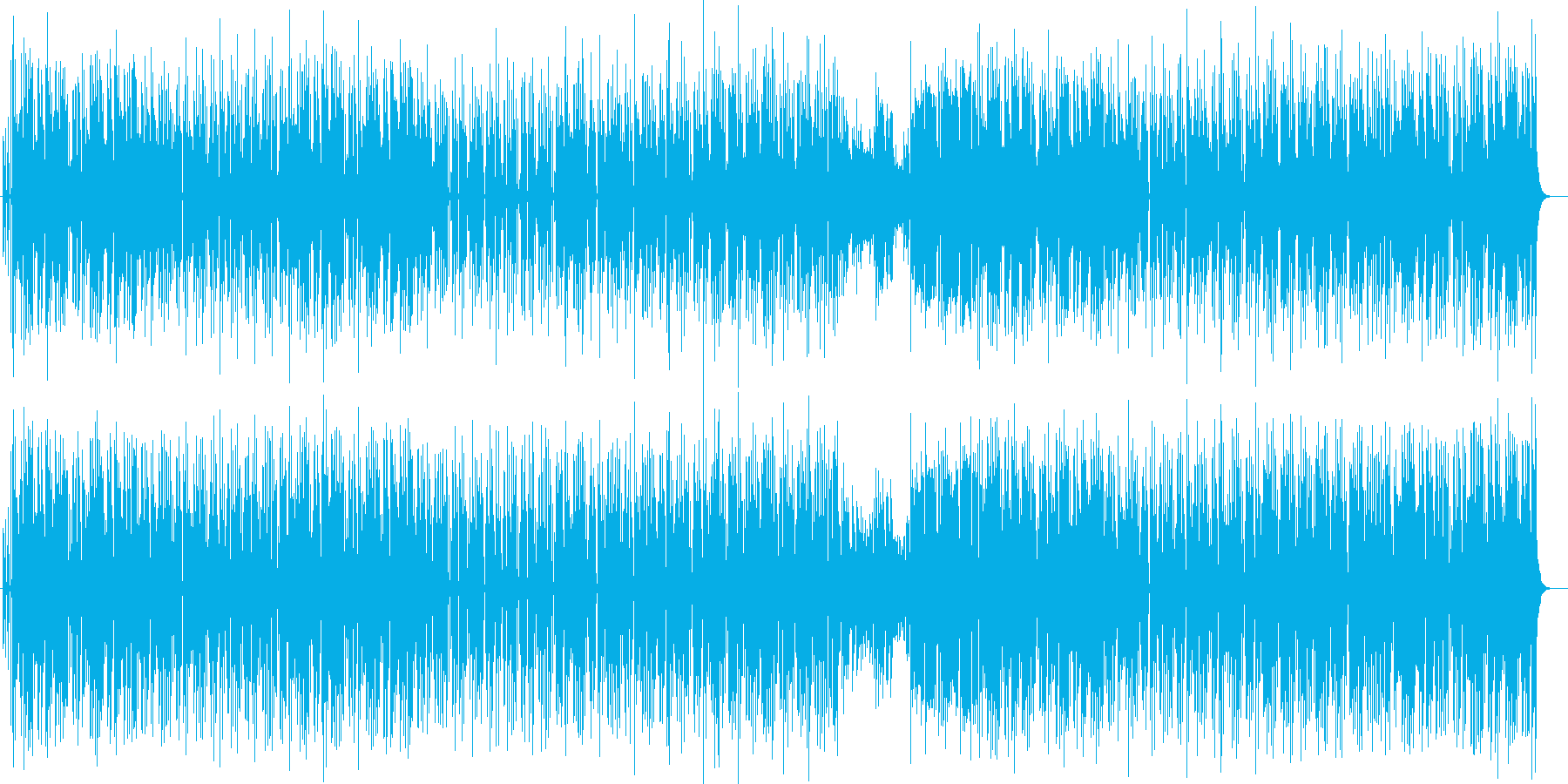 ちょっぴりおとぼけ系のコミカル曲の再生済みの波形