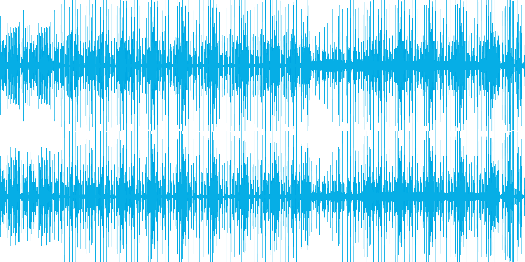 科学番組をイメージした静かな曲の再生済みの波形