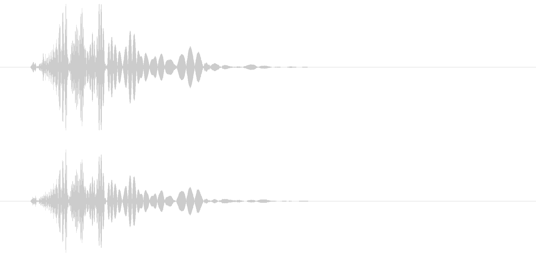 チュッ(短めの音色)の未再生の波形