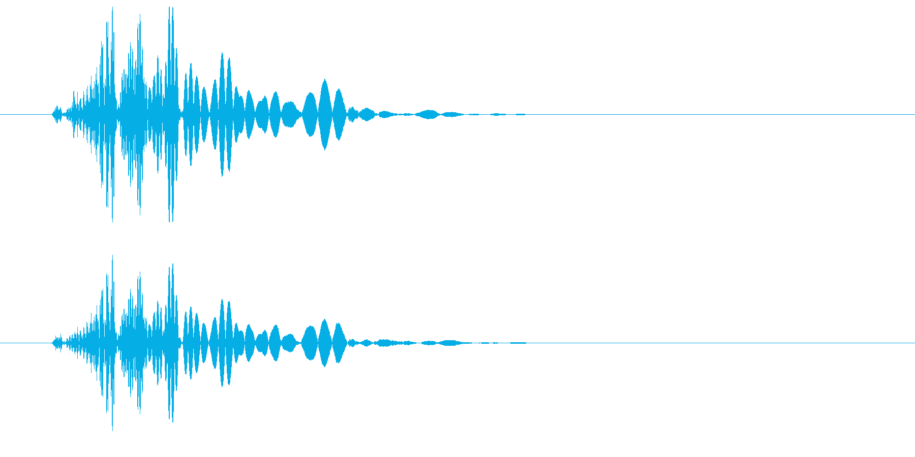 チュッ(短めの音色)の再生済みの波形