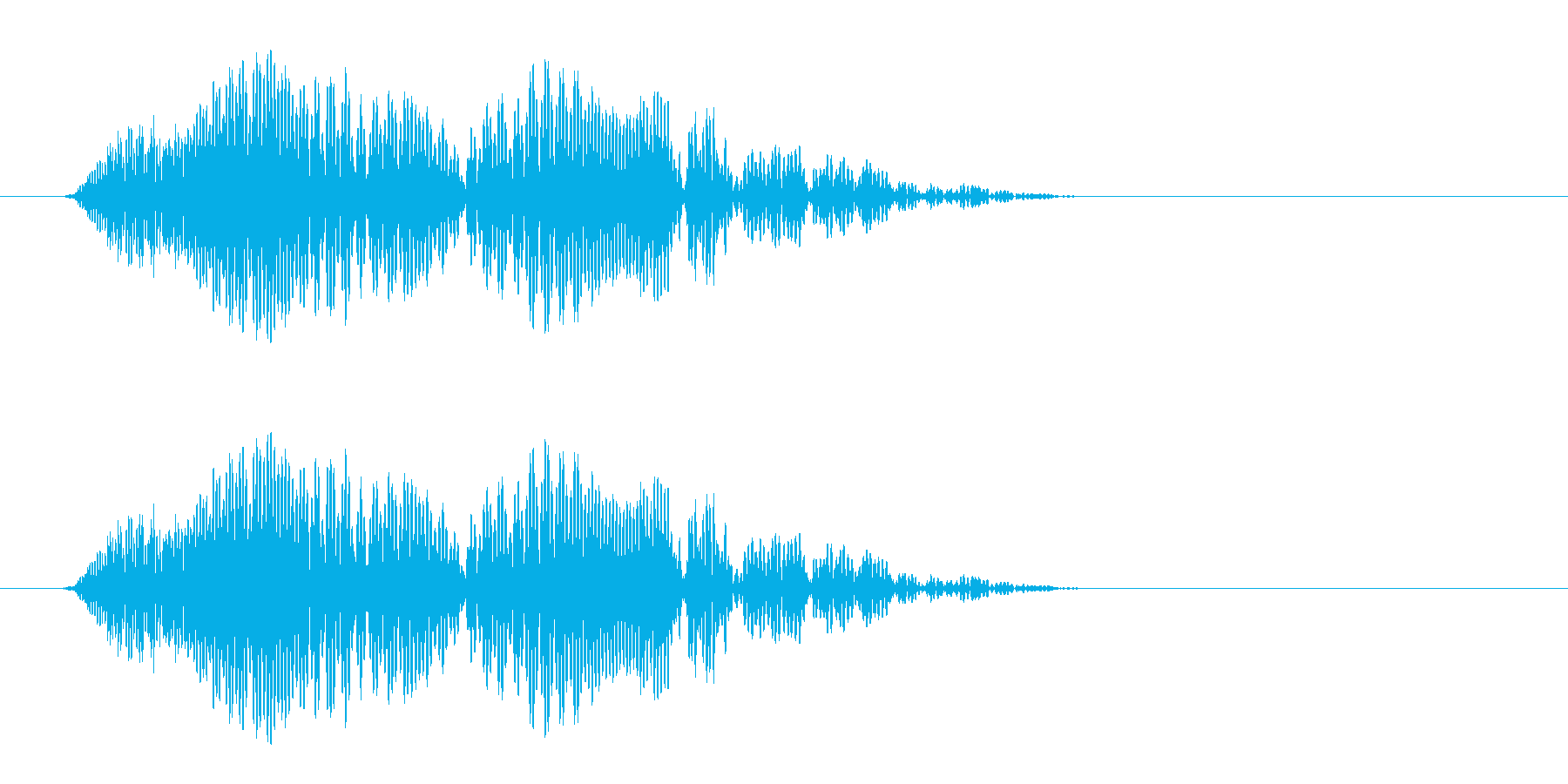 クオッ(アシカの短めの鳴き声)の再生済みの波形