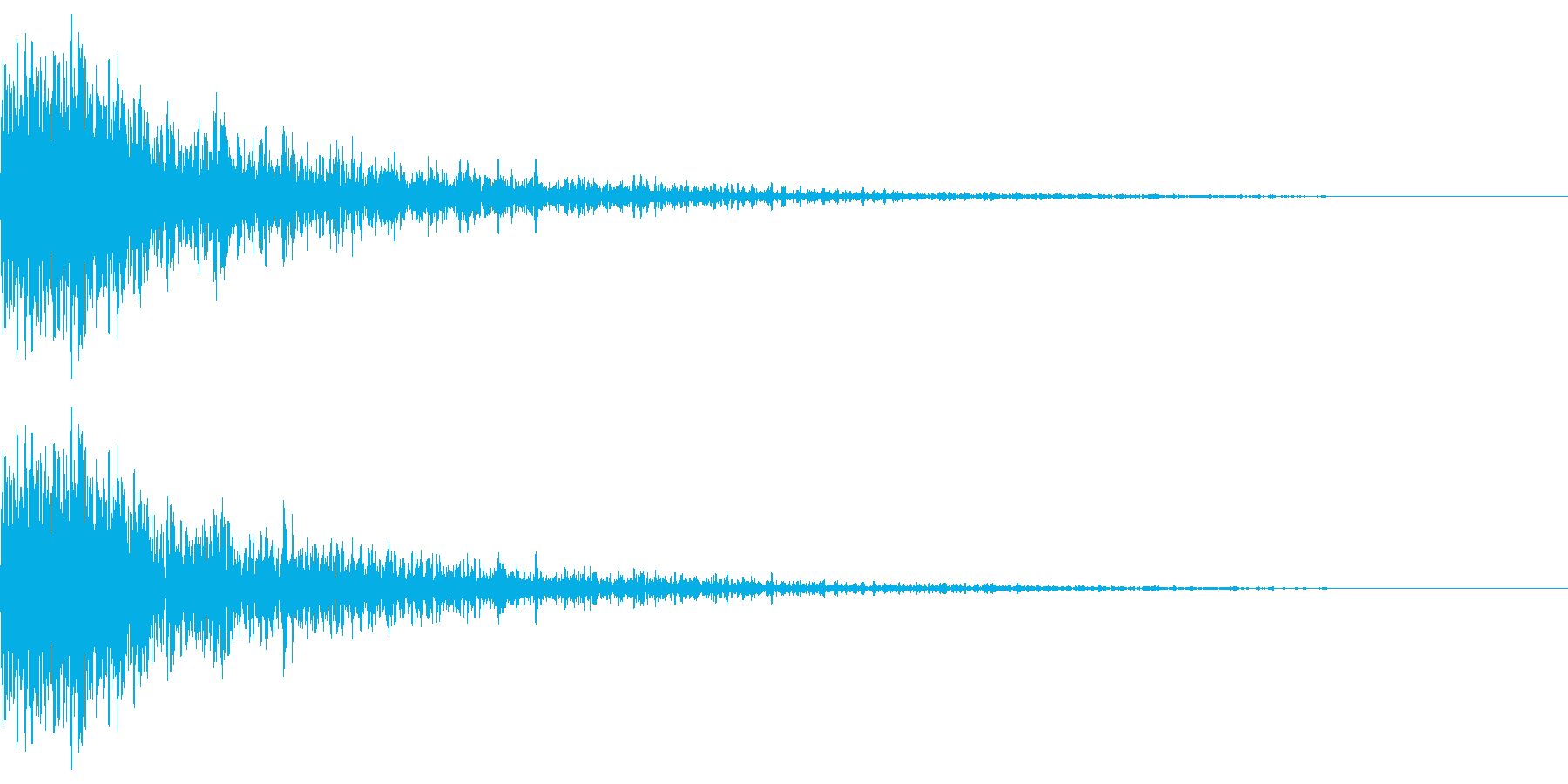 レトロ風衝撃音の再生済みの波形