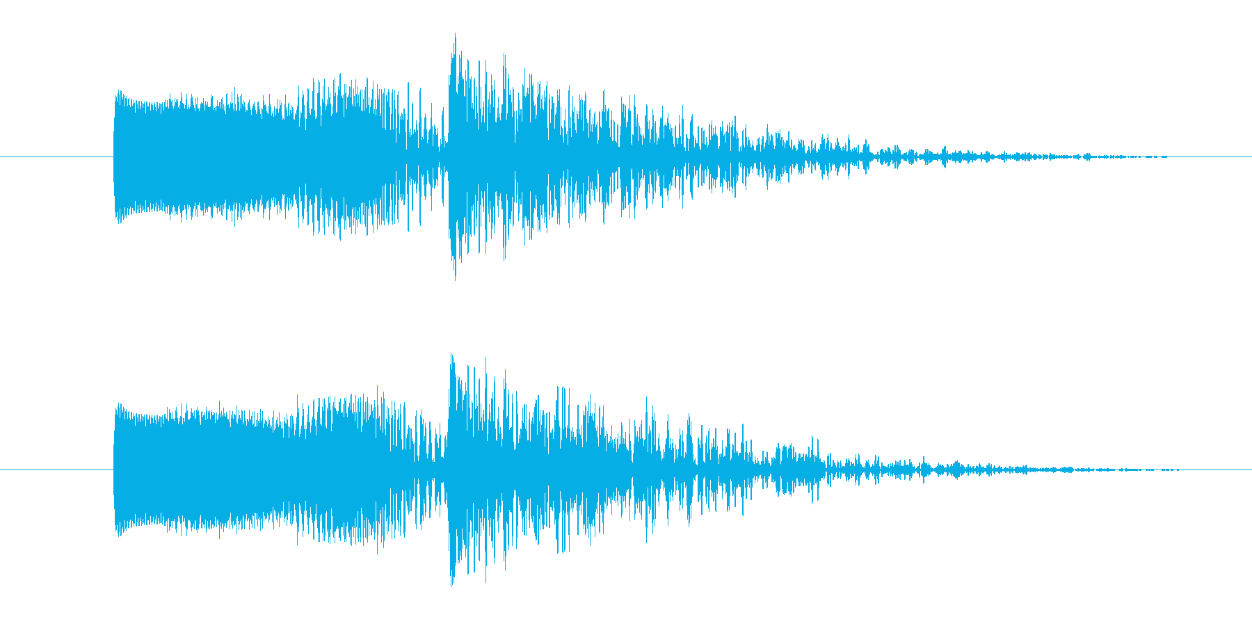 ビームと爆発音の効果音,SE3の再生済みの波形