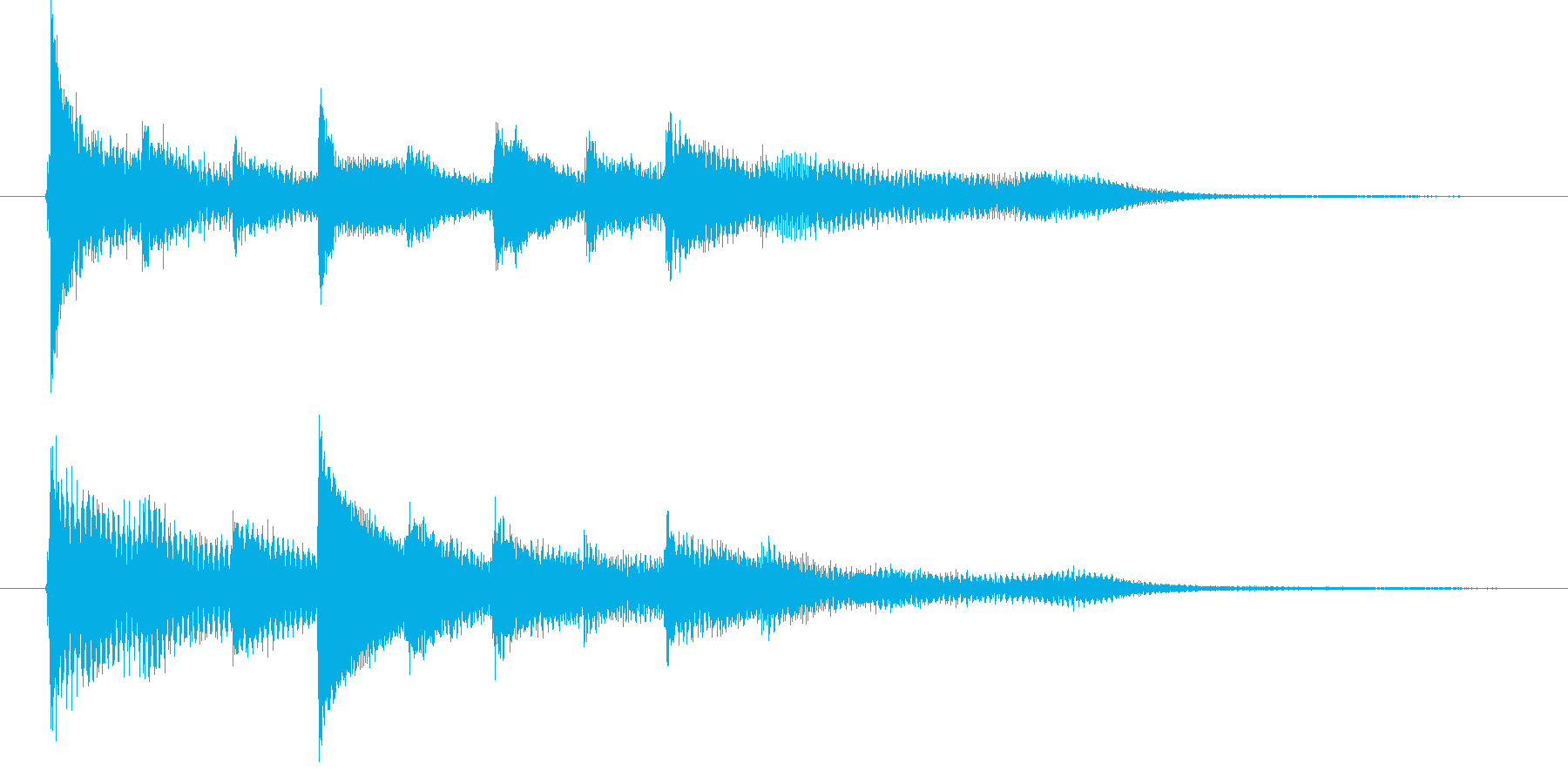 ピアノ転回音5の再生済みの波形