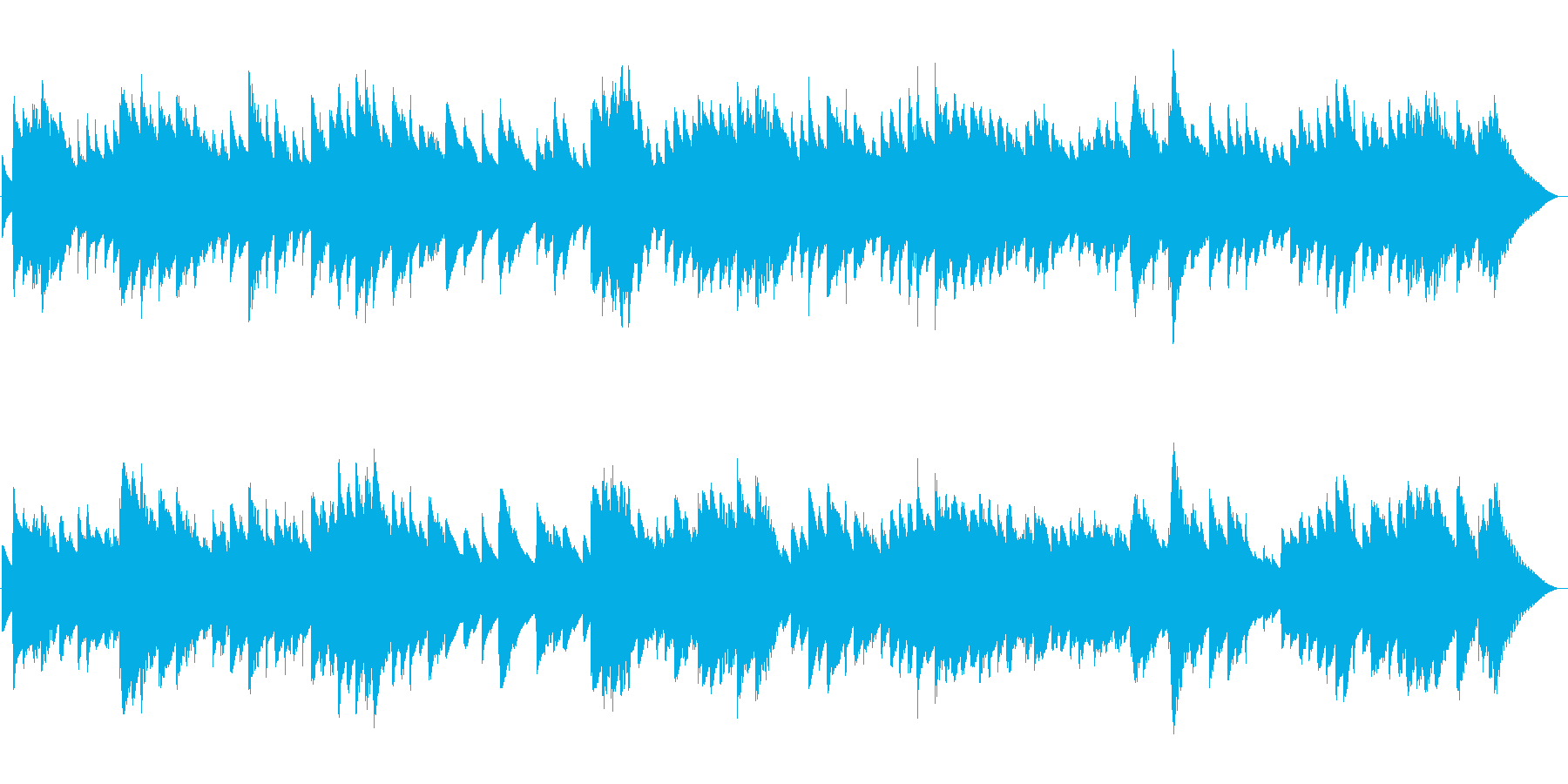 ショパンの別れの曲オルゴール風の再生済みの波形
