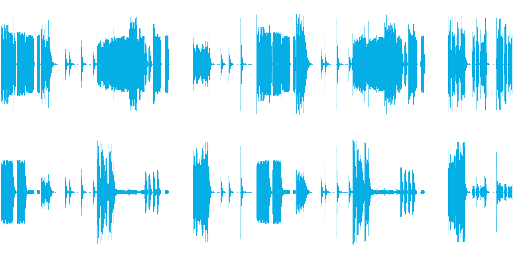 リズミックなイメージをした楽曲です。の再生済みの波形