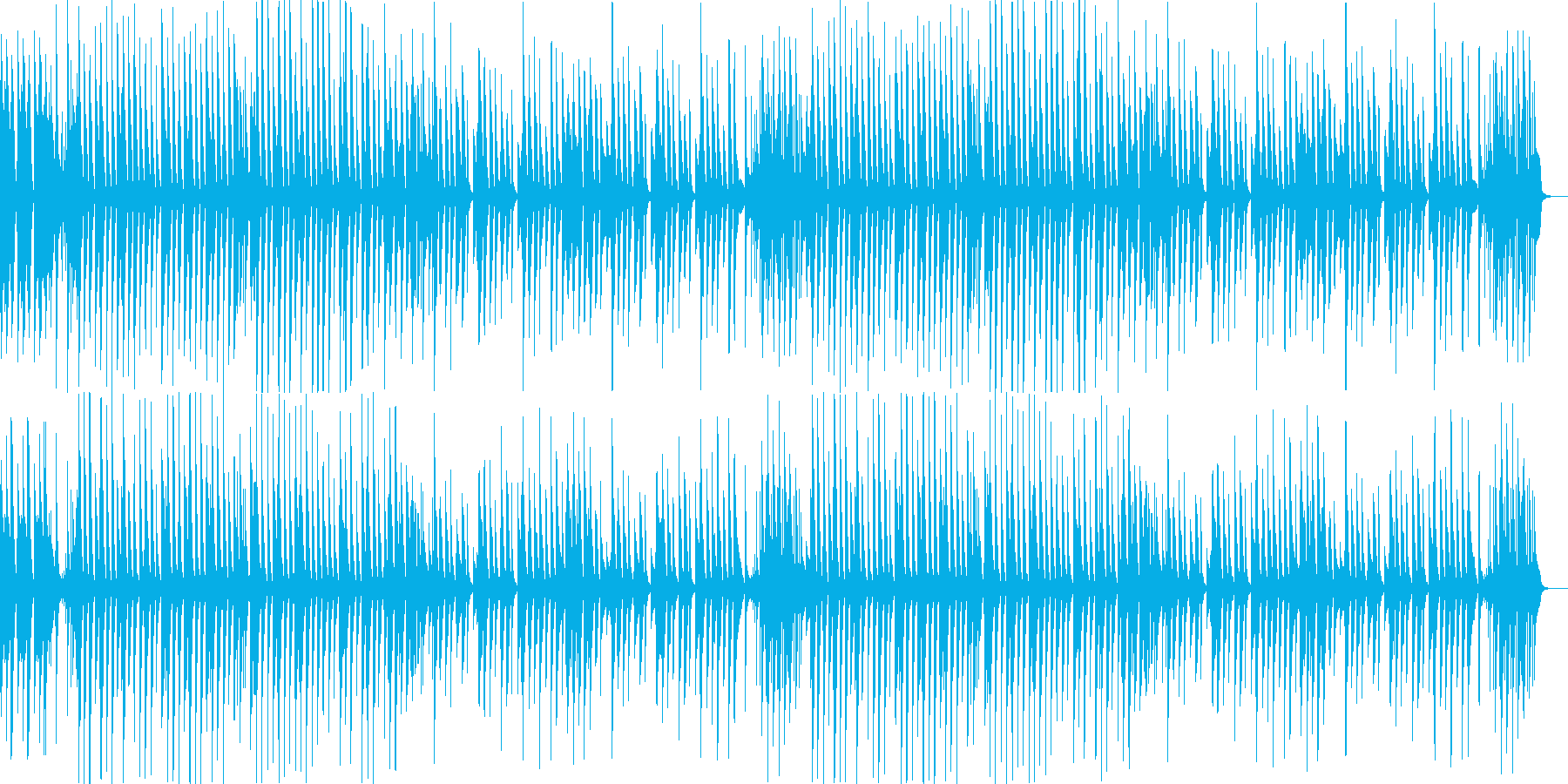 日常系/ほのぼの系 シンプルなピアノ曲の再生済みの波形