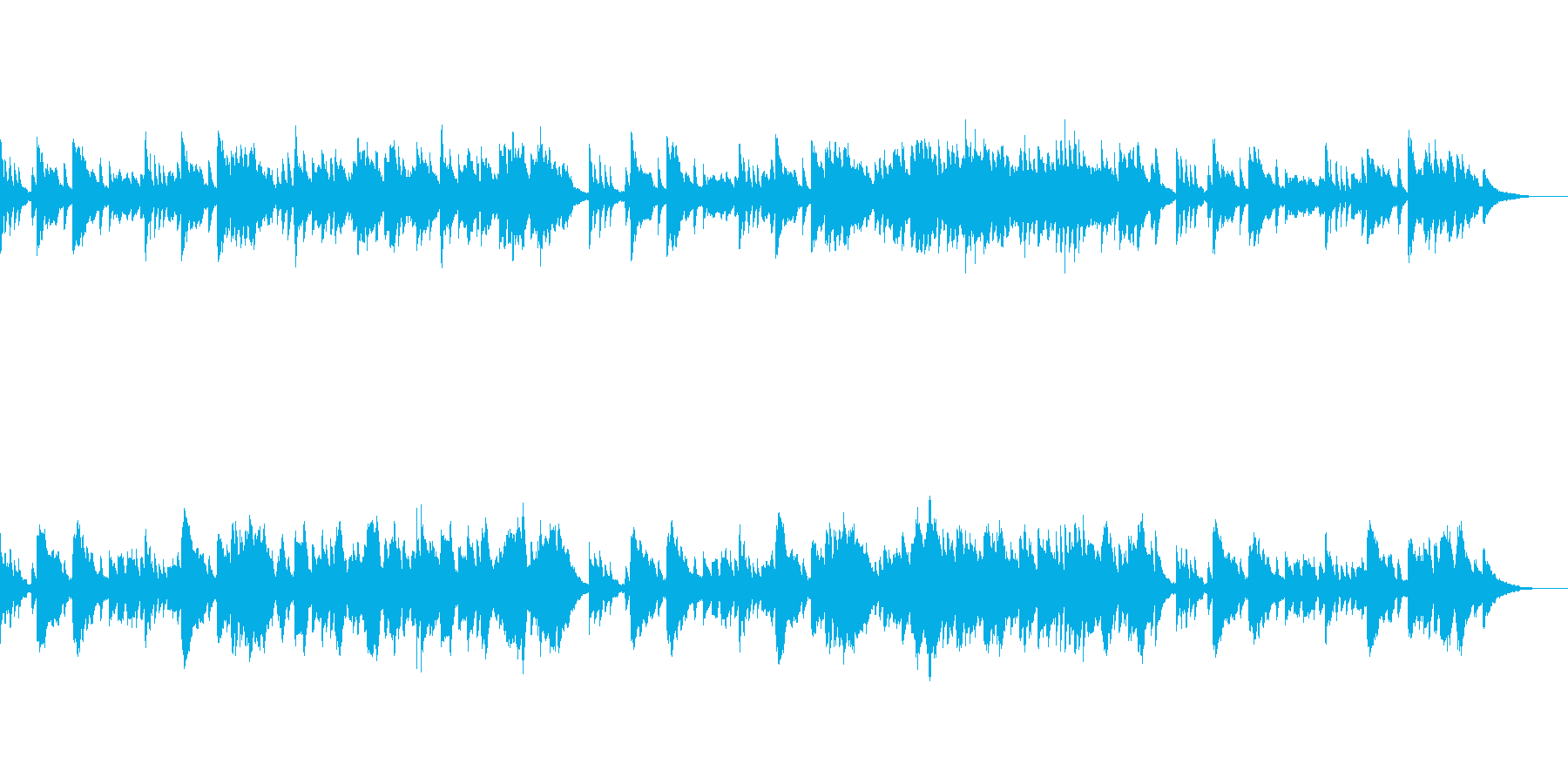 切ない雰囲気のピアノ曲の再生済みの波形