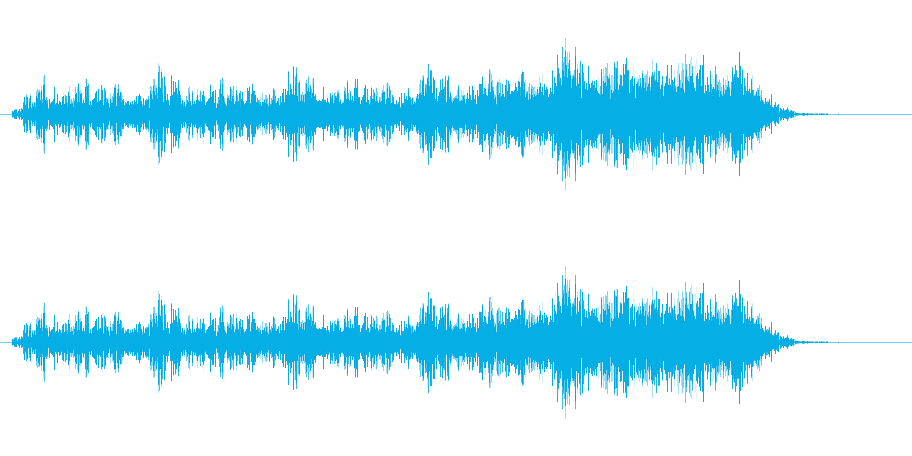 ヒュインヒュイン(風が舞い上がる音)の再生済みの波形