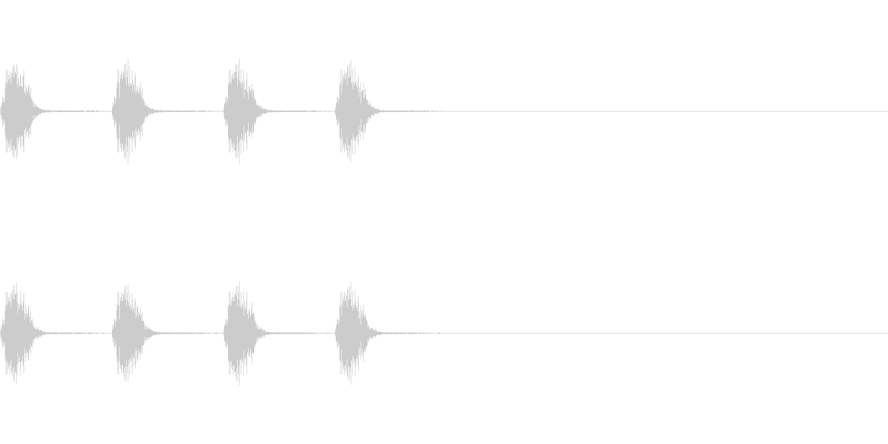 逃げるときの足音の未再生の波形