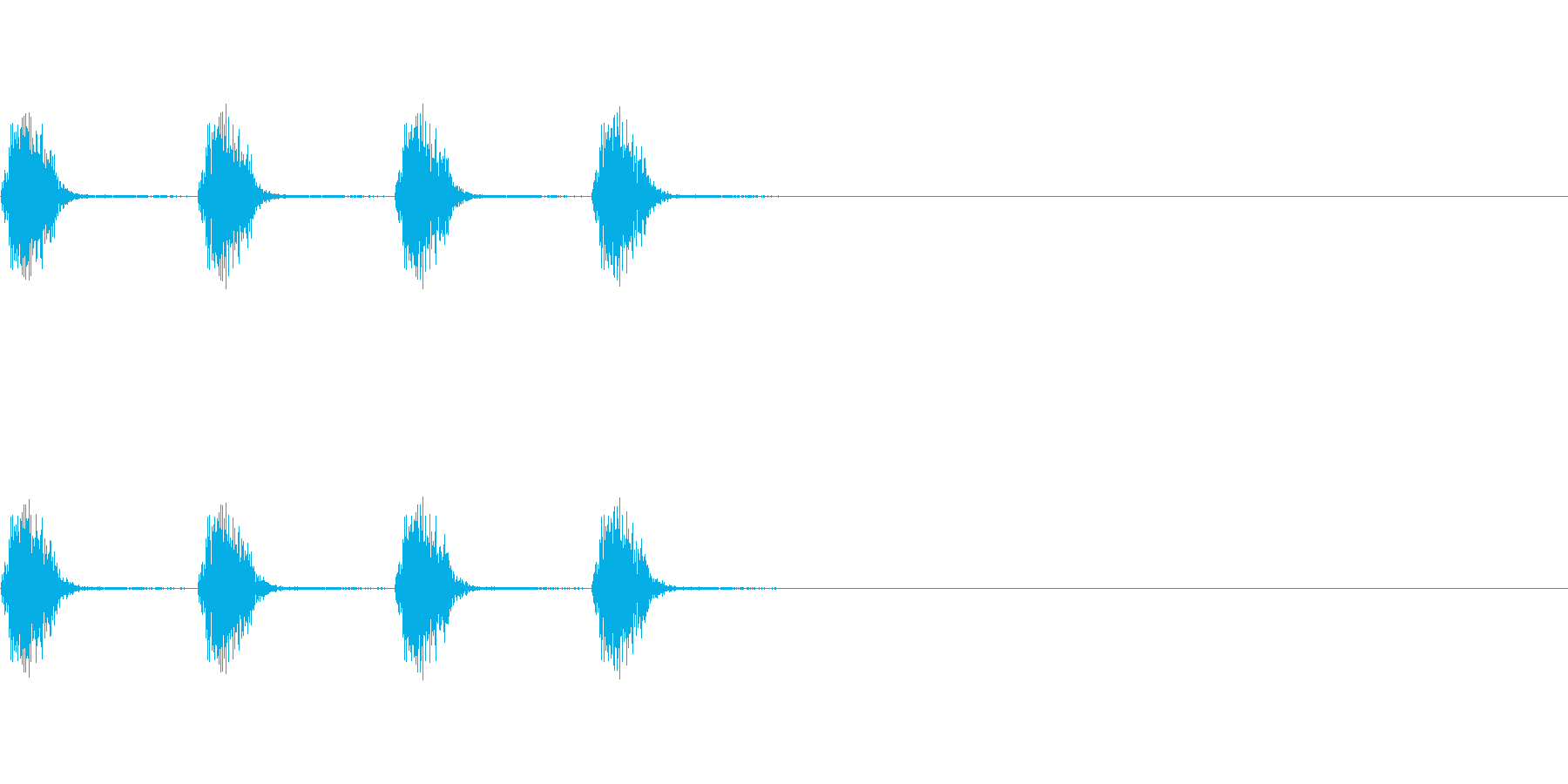 逃げるときの足音の再生済みの波形