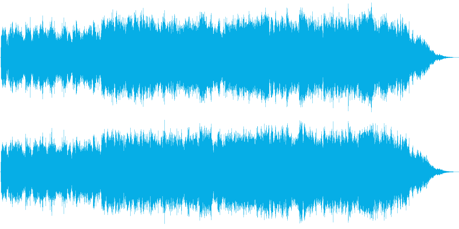 映像BGM(荘厳、きらびやか)の再生済みの波形