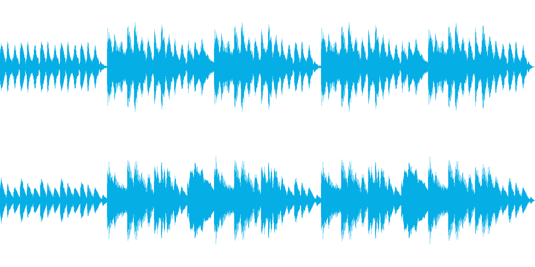探索時のBGM(ループ素材)の再生済みの波形
