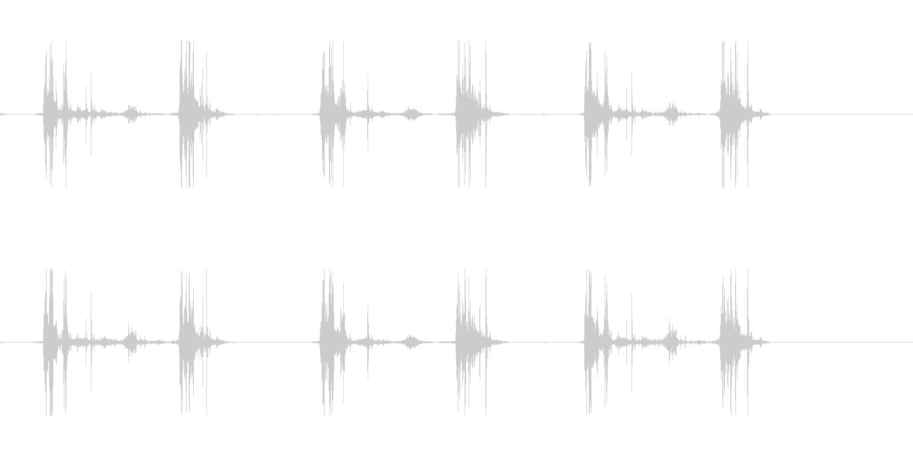 山の足音などにの未再生の波形