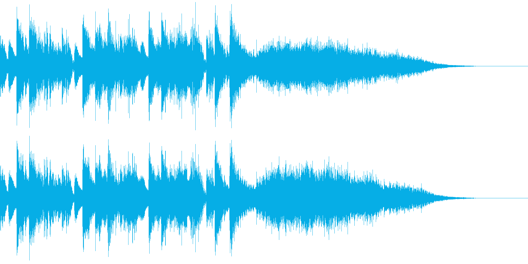 街の音シリーズ 歓声と拍手 音楽付きの再生済みの波形