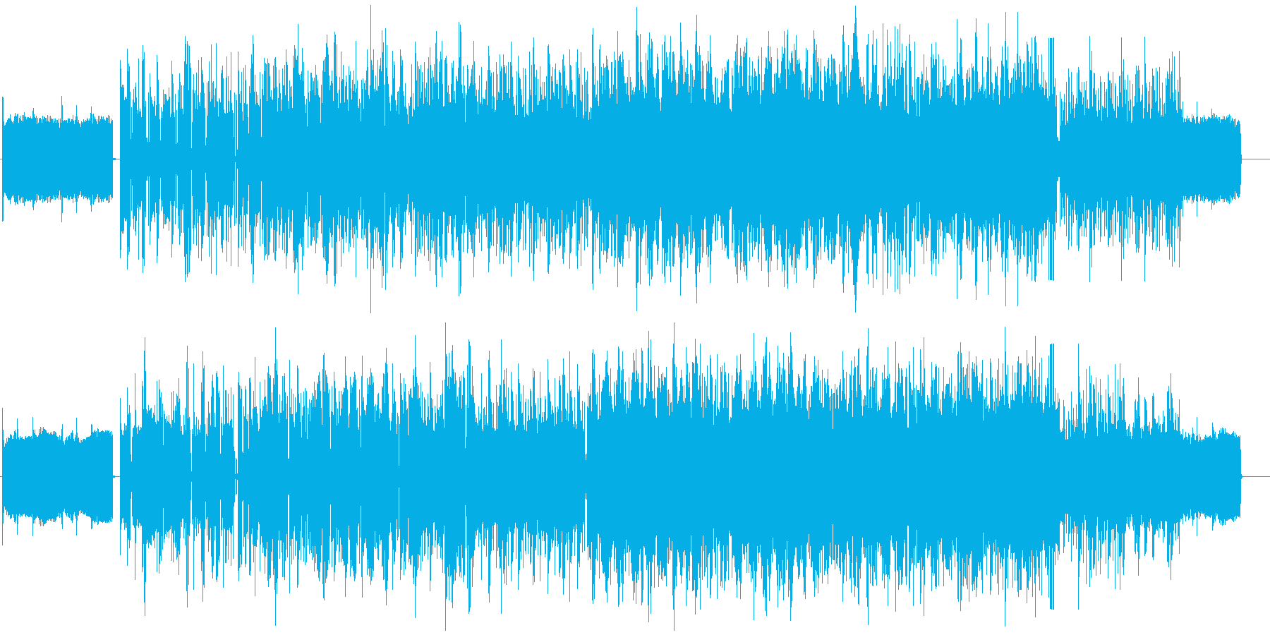 異世界に迷い込んだ様な電子音のBGMの再生済みの波形