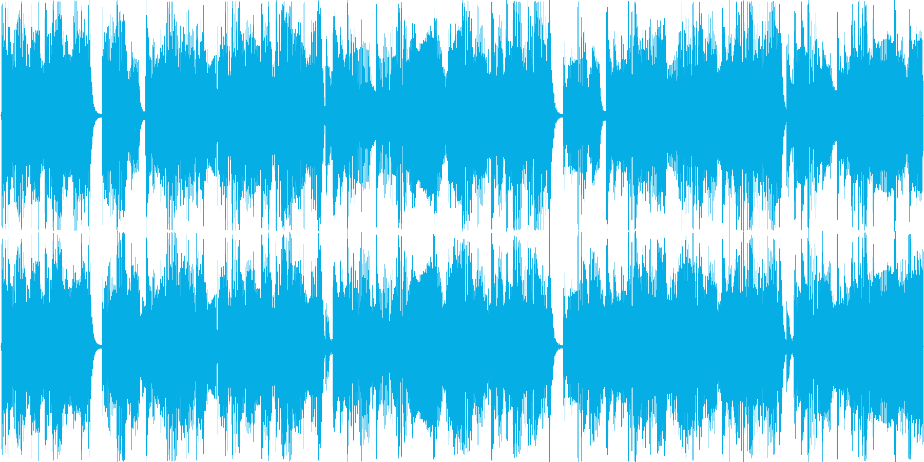 リズミックなイメージをした楽曲です。の再生済みの波形