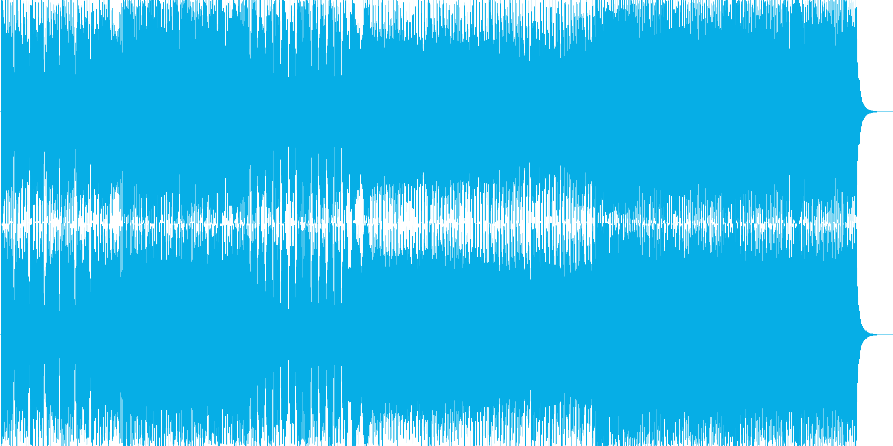 疾走感のあるハードロックの再生済みの波形