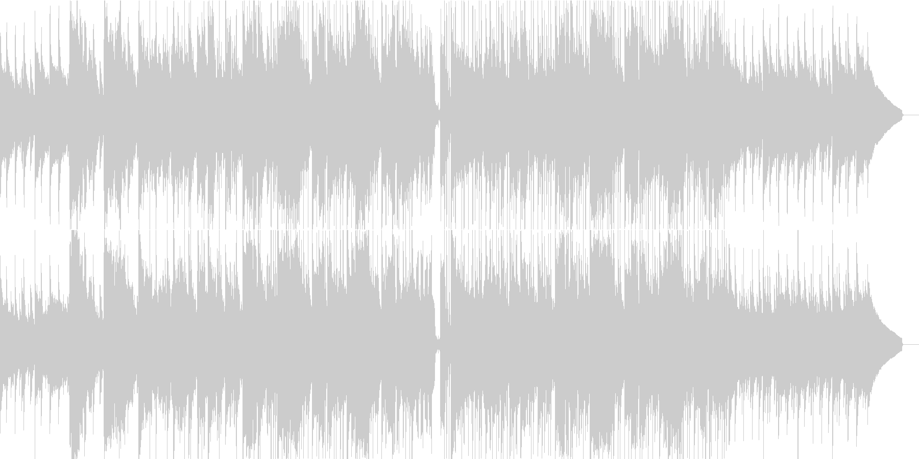 さわやかな陽だまりをイメージした楽曲の未再生の波形
