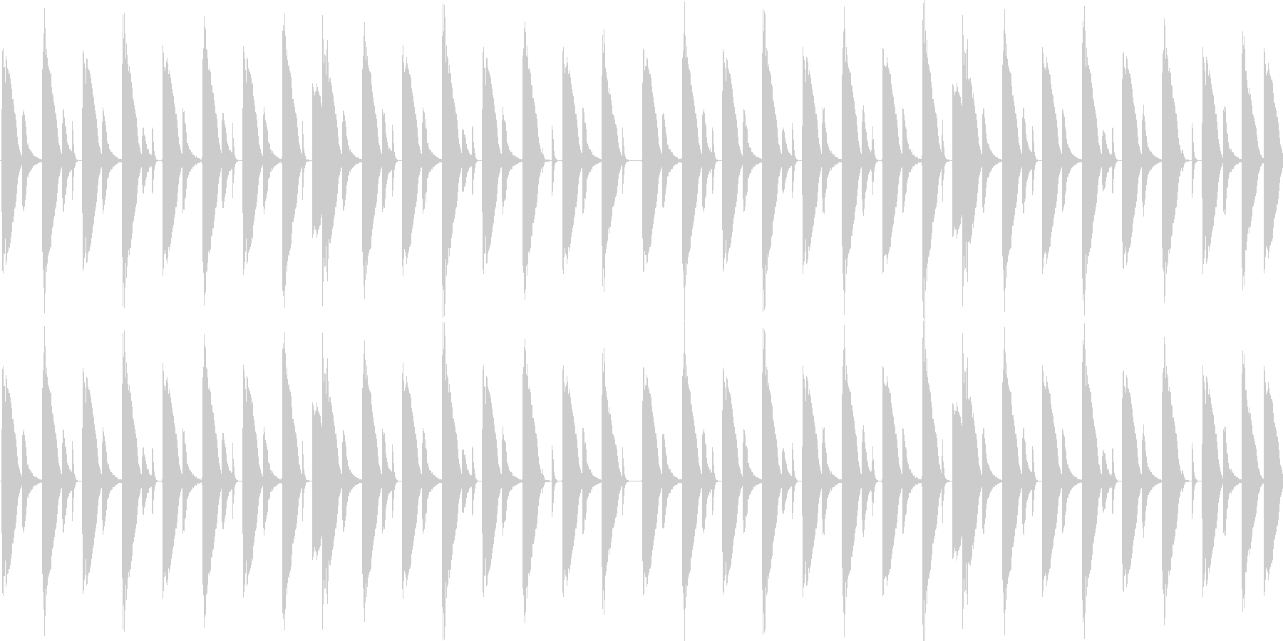 ハウスのリズムを基本にした楽曲です。の未再生の波形