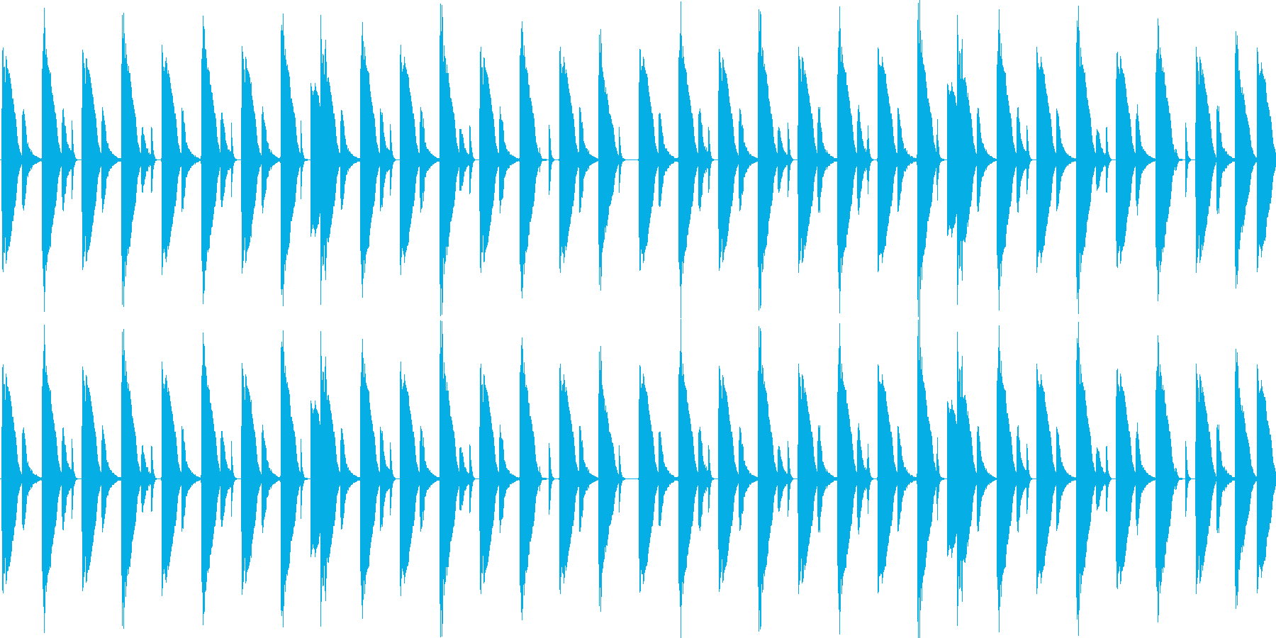 ハウスのリズムを基本にした楽曲です。の再生済みの波形