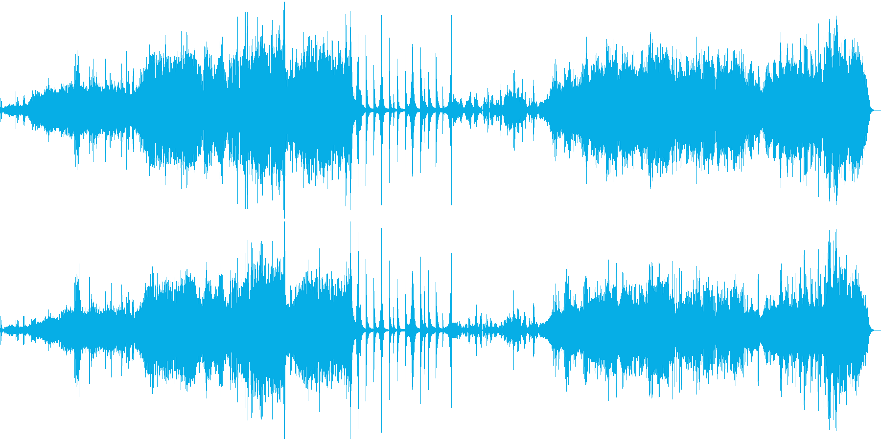 深海をさまようようなアンビエント曲の再生済みの波形