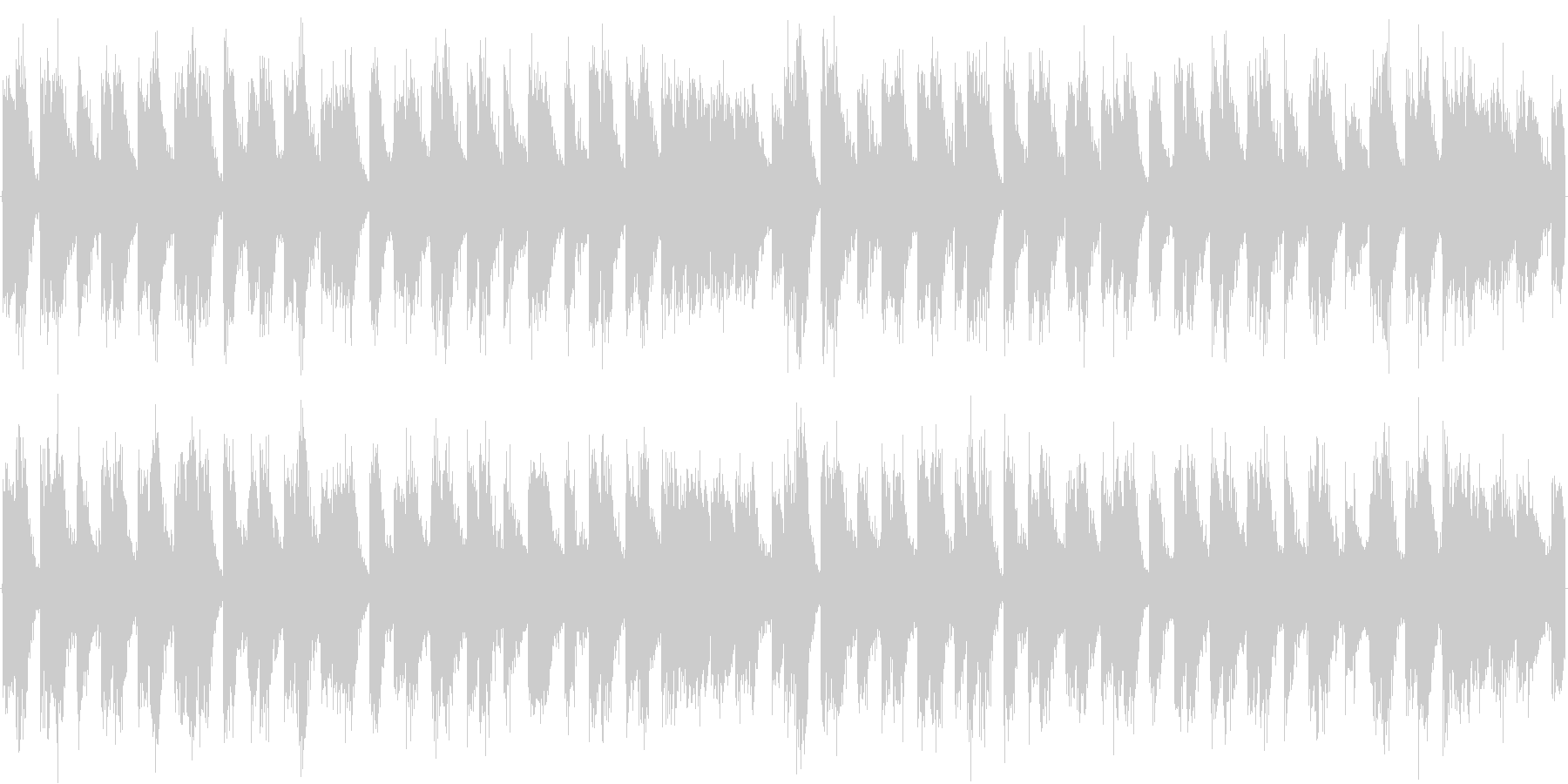 ハウスのリズムを基本にした楽曲です。の未再生の波形