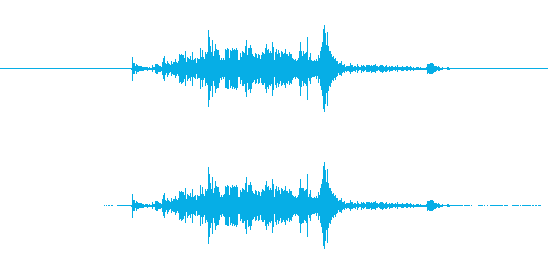 カーテンを開ける音(シャー)の再生済みの波形