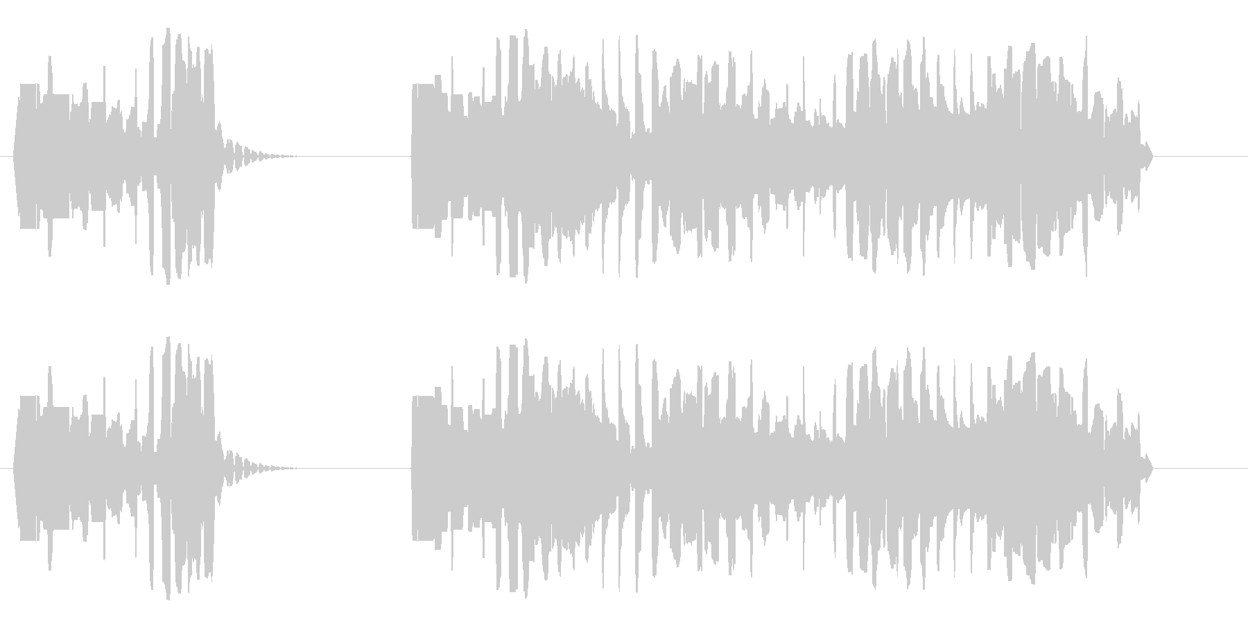 ブッブー(濁った低音で不正解告知)の未再生の波形