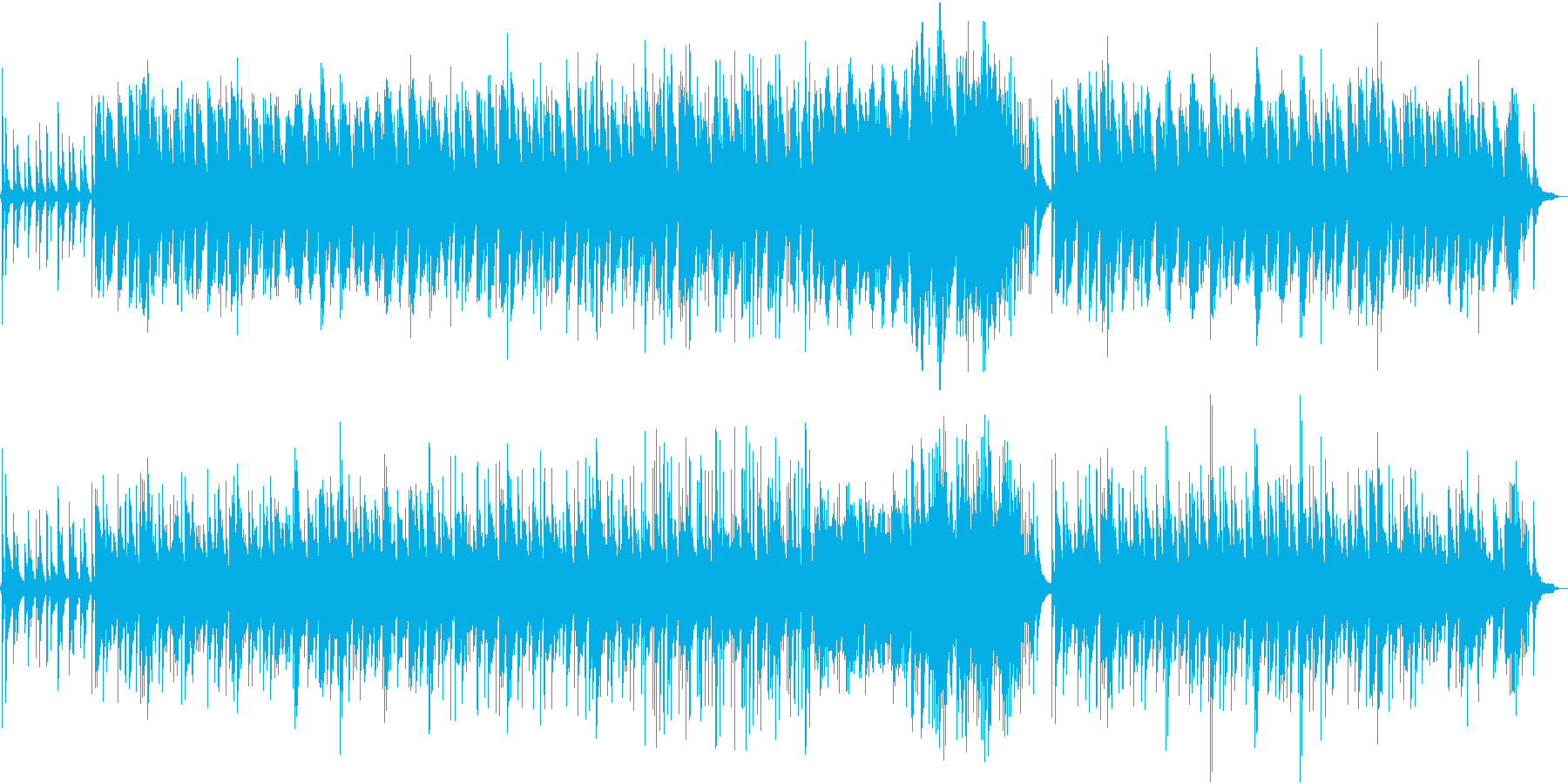 ピアノ独奏のヒーリング音楽の再生済みの波形