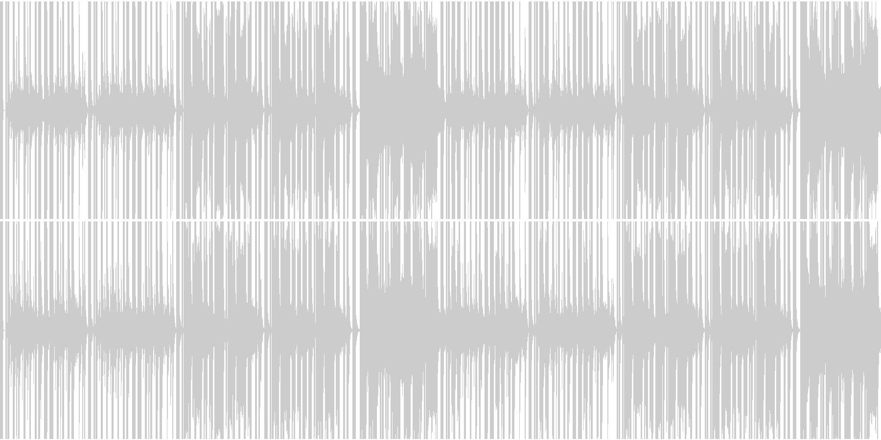 ドット系ゲームに最適な8bitBGMの未再生の波形