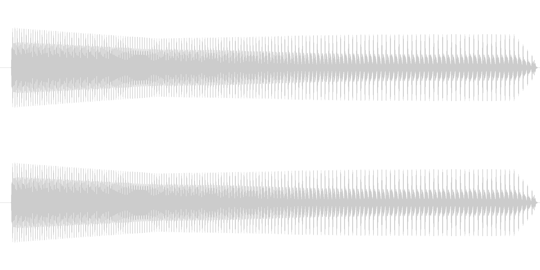 一撃アクセントにの未再生の波形