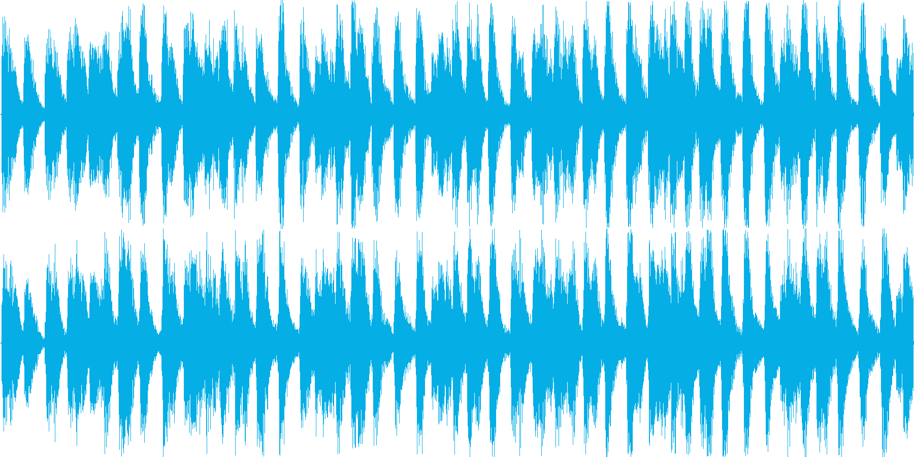 ハウスのリズムを基本にした楽曲です。の再生済みの波形