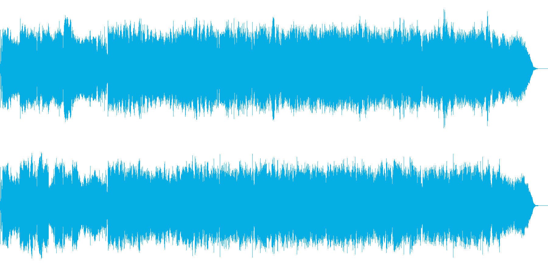明るいバンドサウンドインスト曲の再生済みの波形