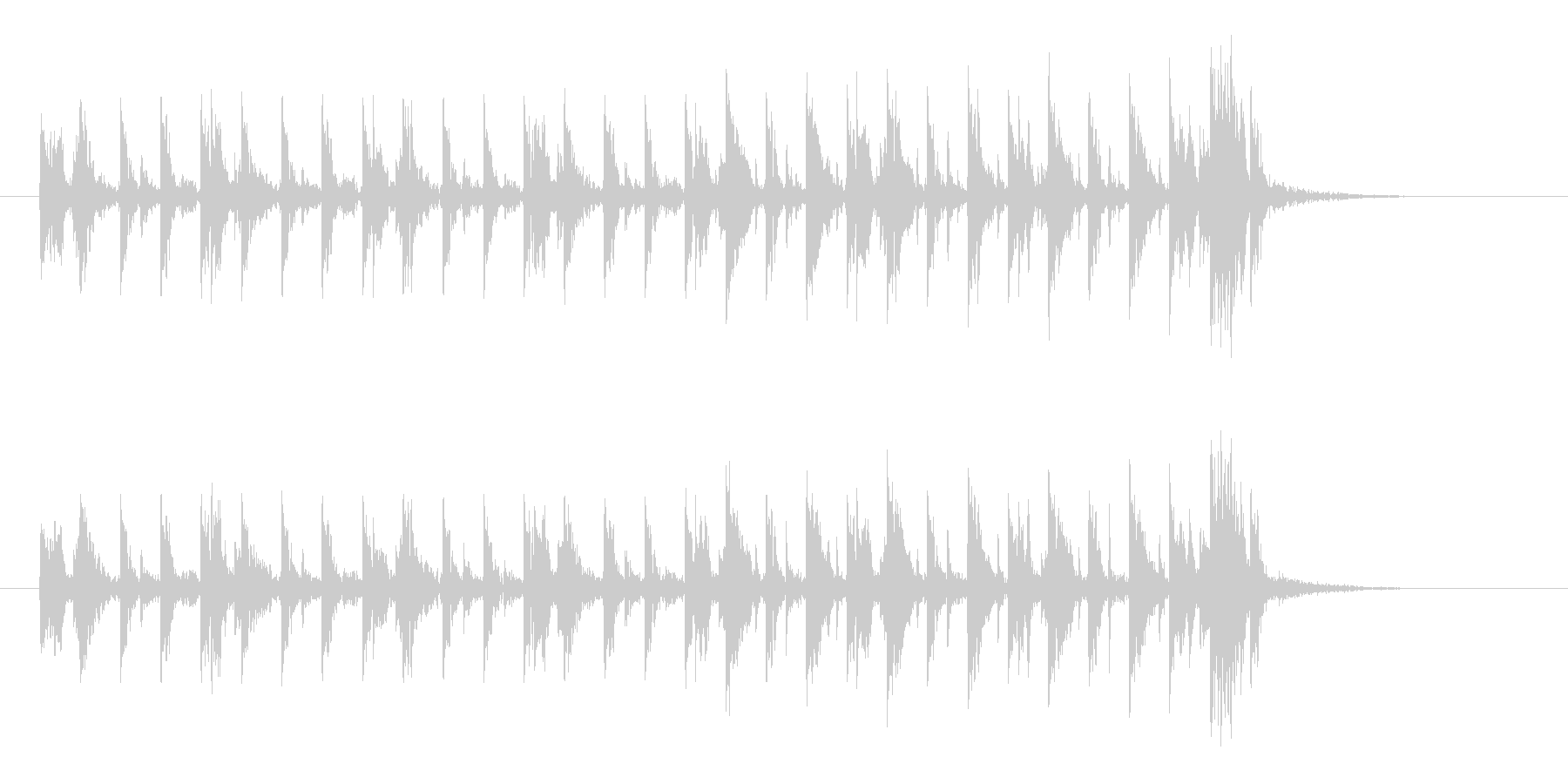 アップテンポな不思議な音楽の未再生の波形