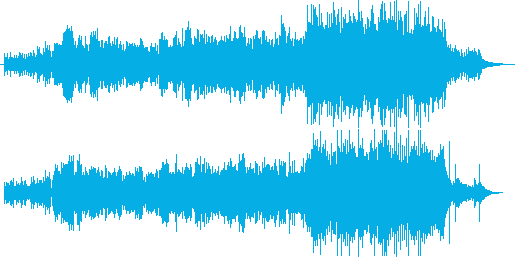 アコースティックな雰囲気なVnメイン曲の再生済みの波形