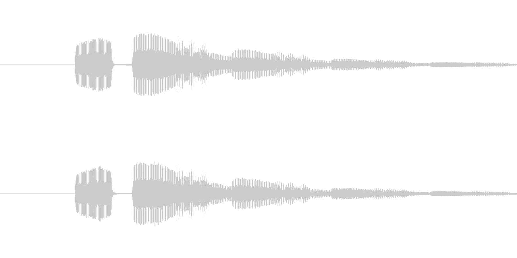 ピコンという電子音の未再生の波形